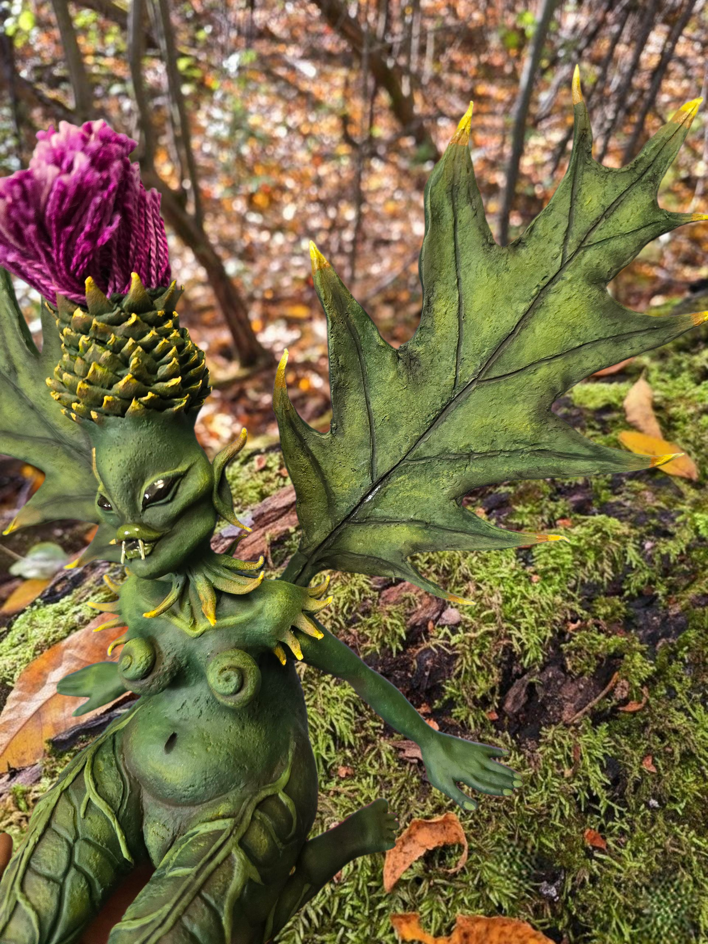 Thistle fairy ooak art doll