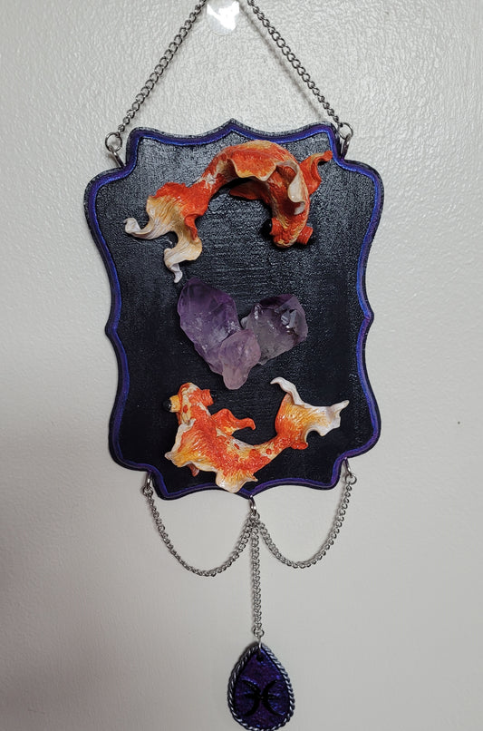 Pisces wall hanging astrology room decor zodiac sun sign moon sign rising sign Pisces season Pisces art  astrology room decor