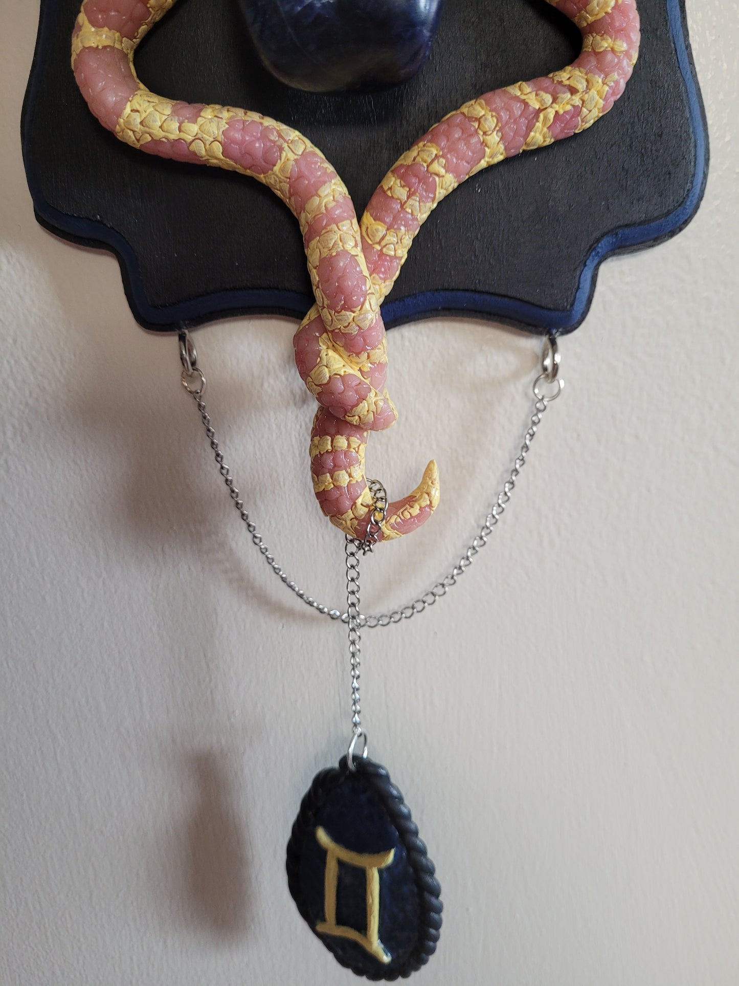 Gemini sodalite crystal astrology wall hanging