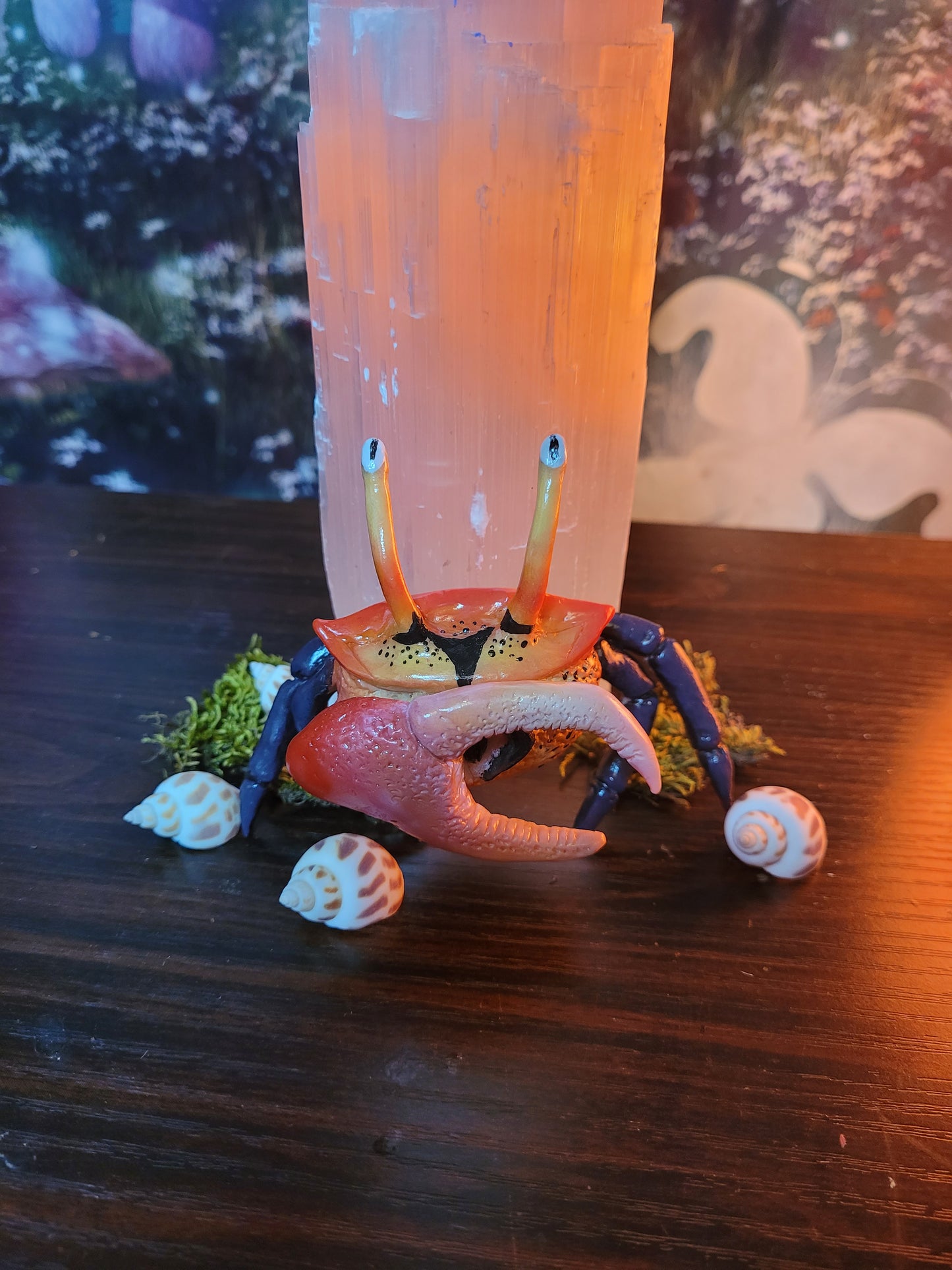 Cancer Rhodonite crystal astrology wall hanging