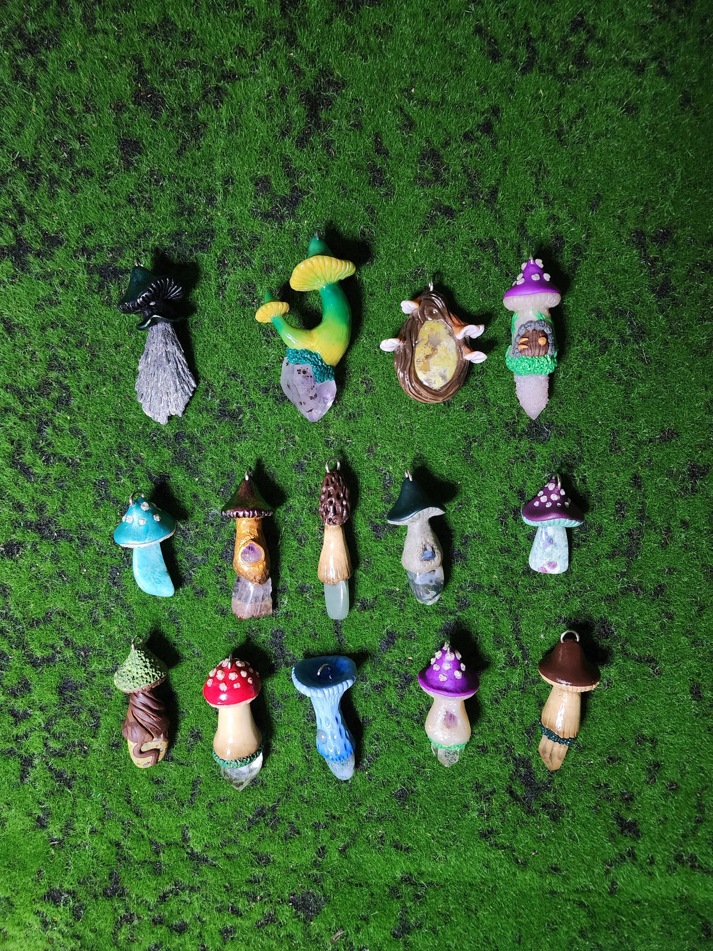 Mystery Mushies Crystal Mushroom charm