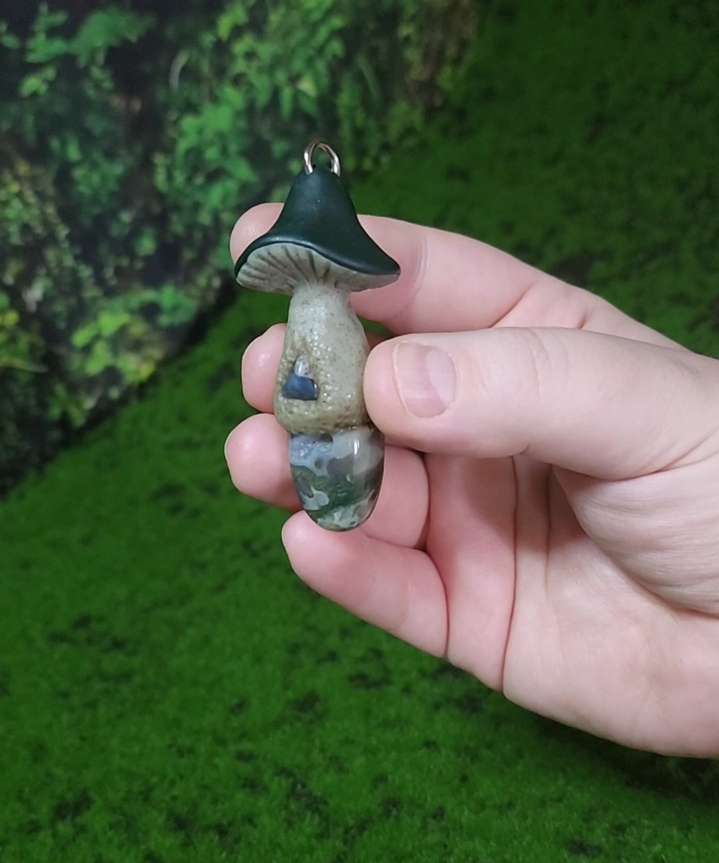 Mystery Mushies Crystal Mushroom charm
