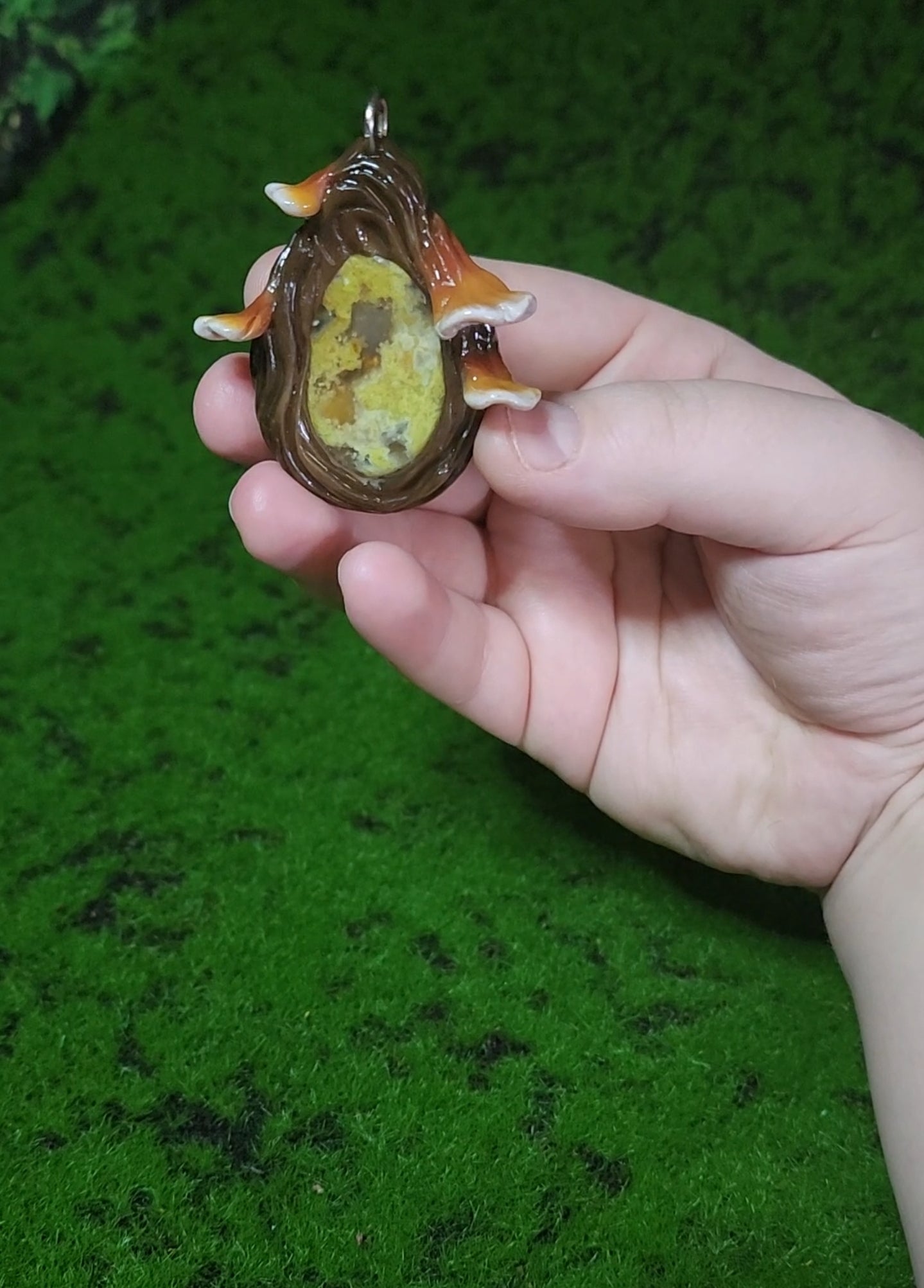 Mystery Mushies Crystal Mushroom charm