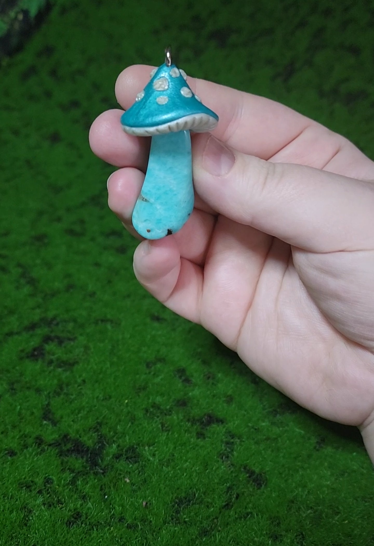 Mystery Mushies Crystal Mushroom charm
