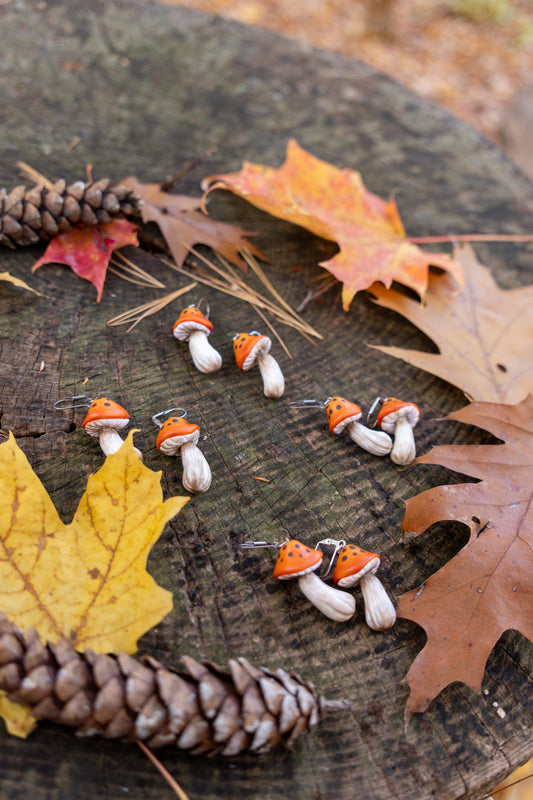 Merry mushroom inspired earrings