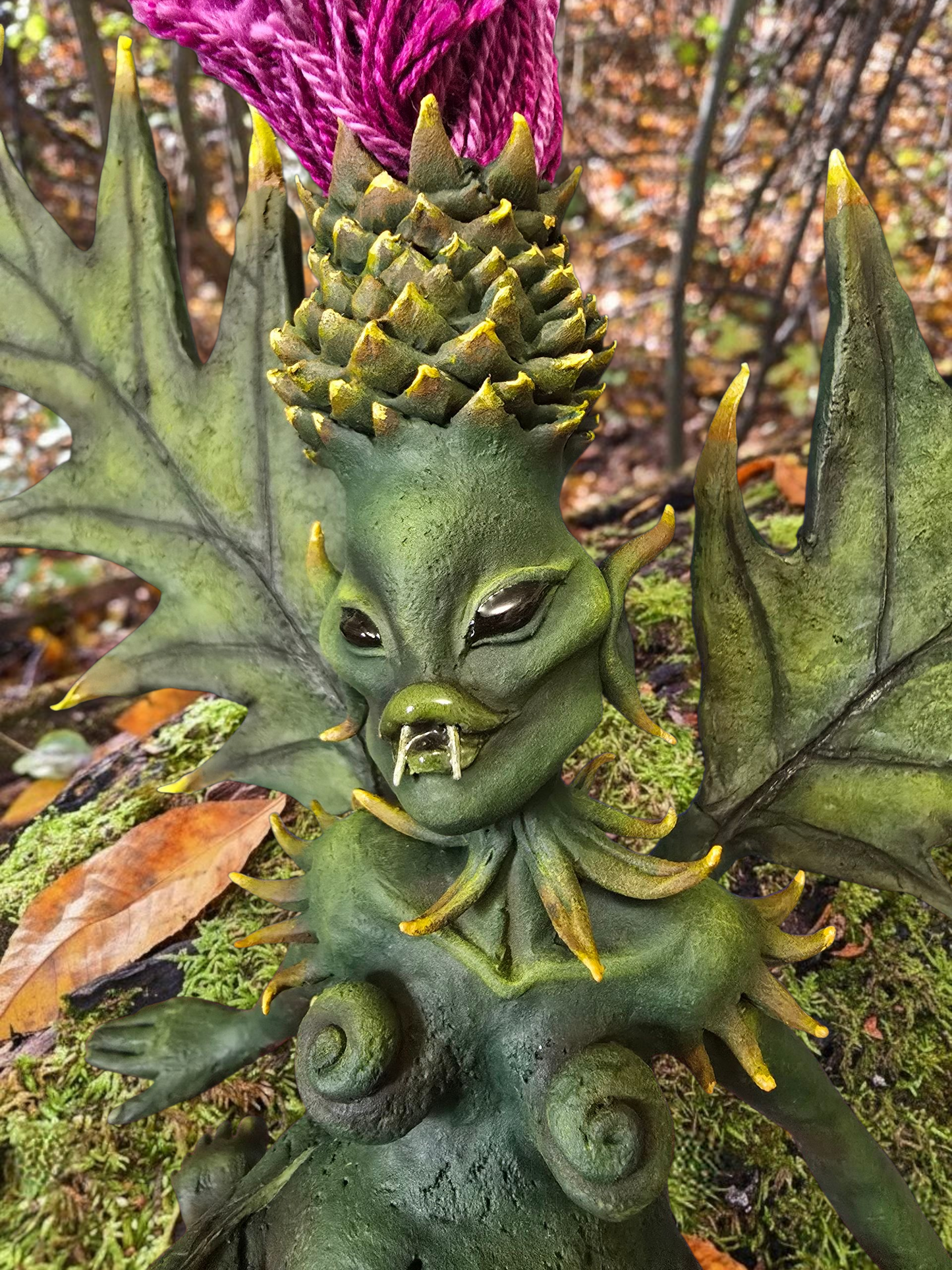 Thistle fairy ooak art doll
