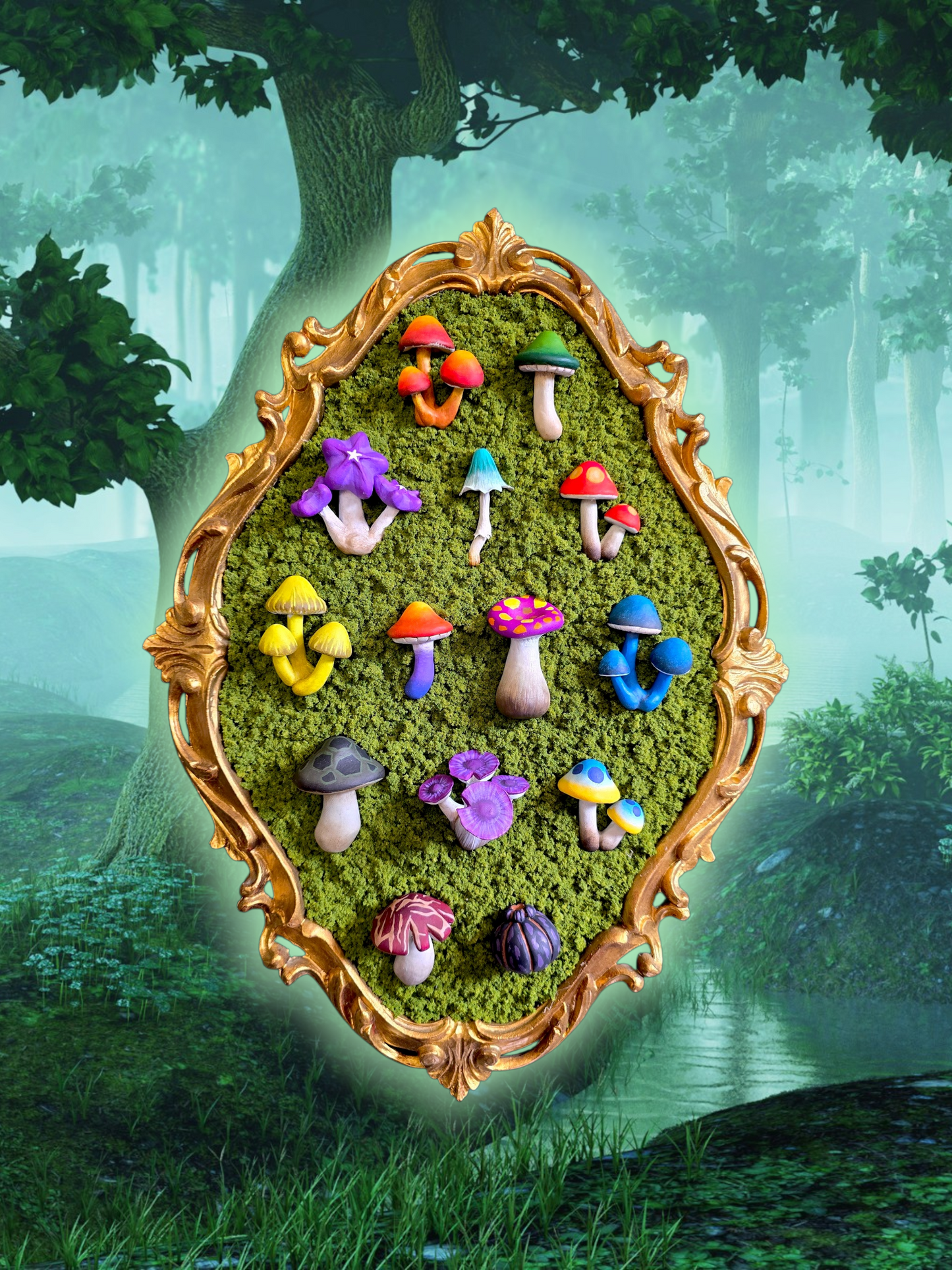 Mushrooms of Hyrule Zelda inspiered wall hanging