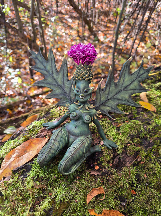 Thistle fairy ooak art doll
