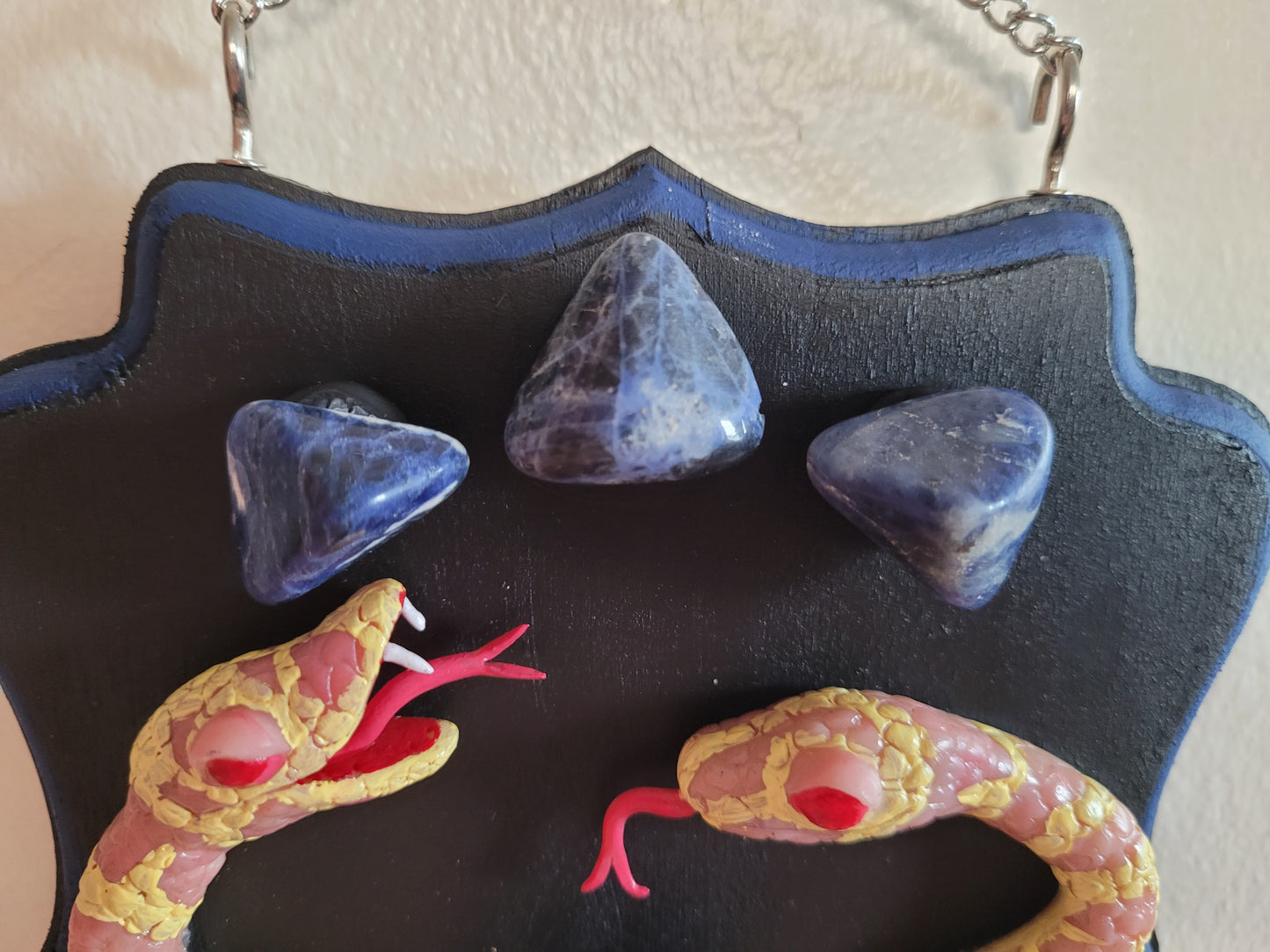 Gemini sodalite crystal astrology wall hanging