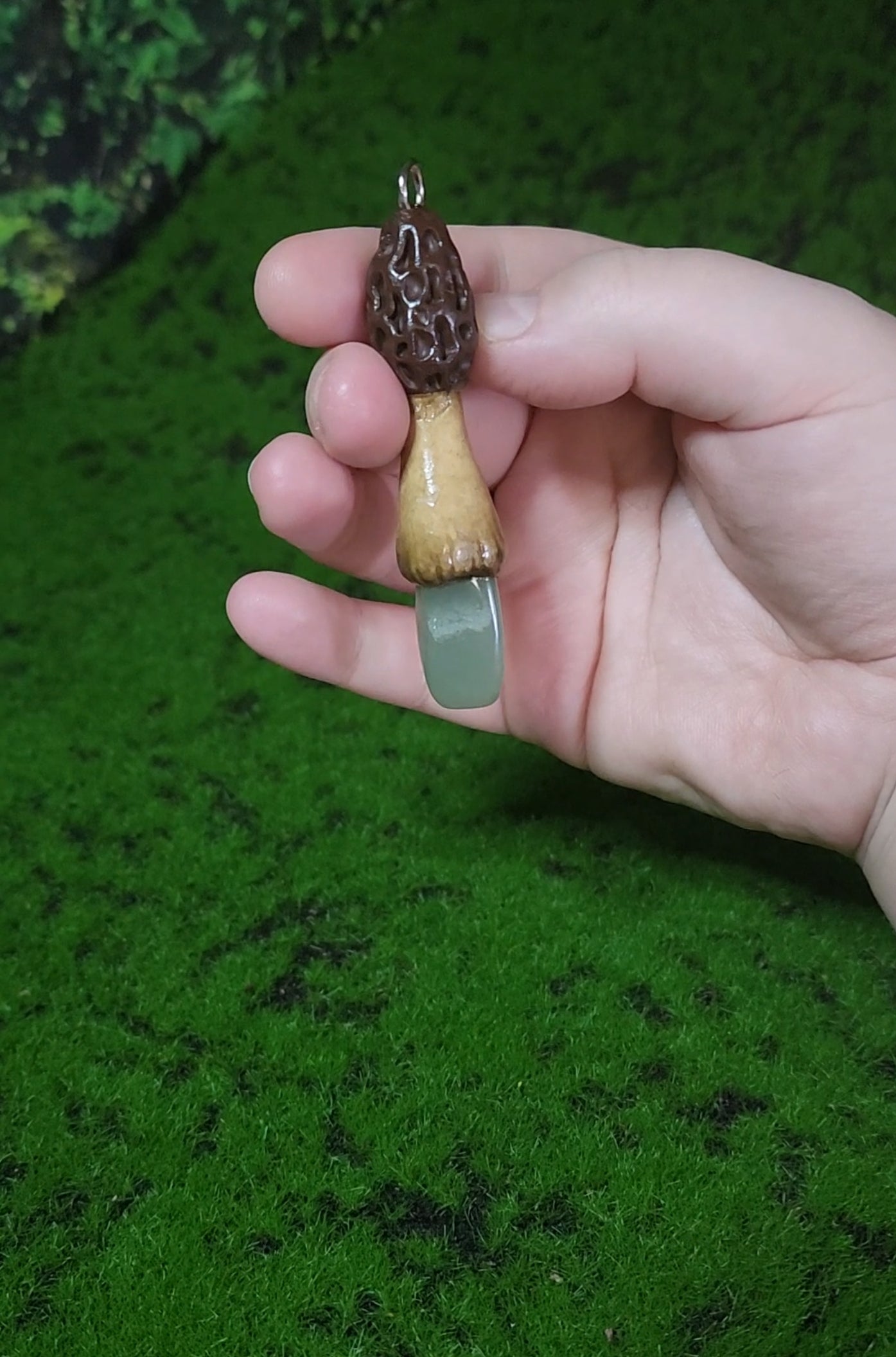 Mystery Mushies Crystal Mushroom charm