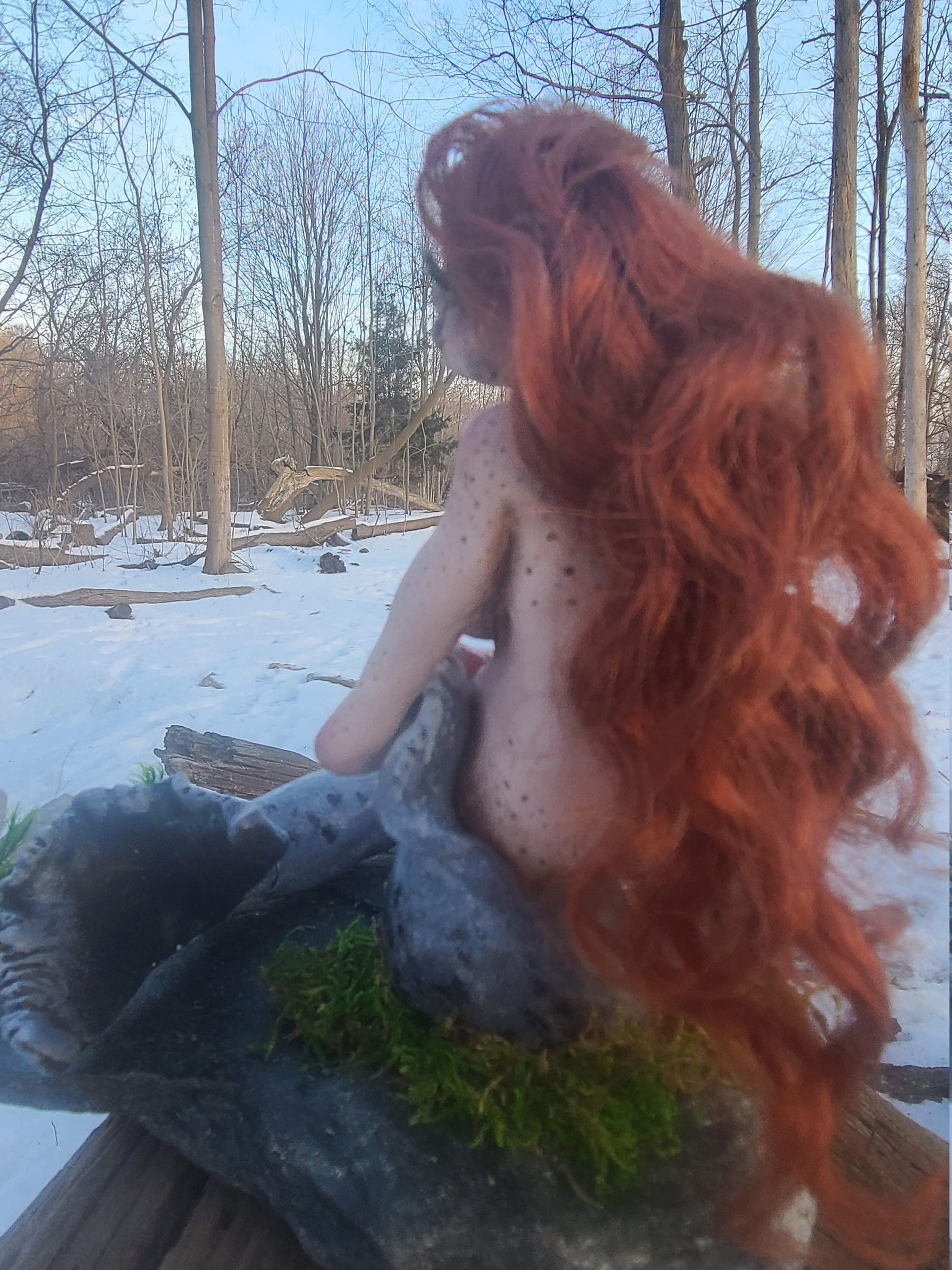 ooak doll art doll selkie celtic crystal art altar statue 